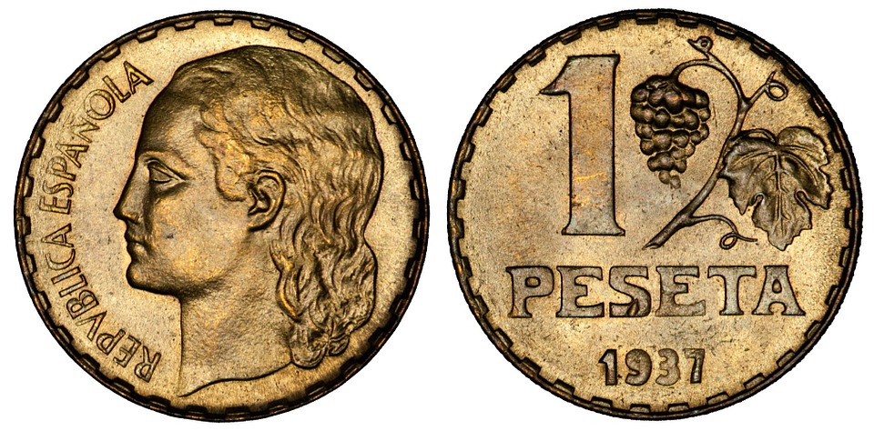 španělské pesety